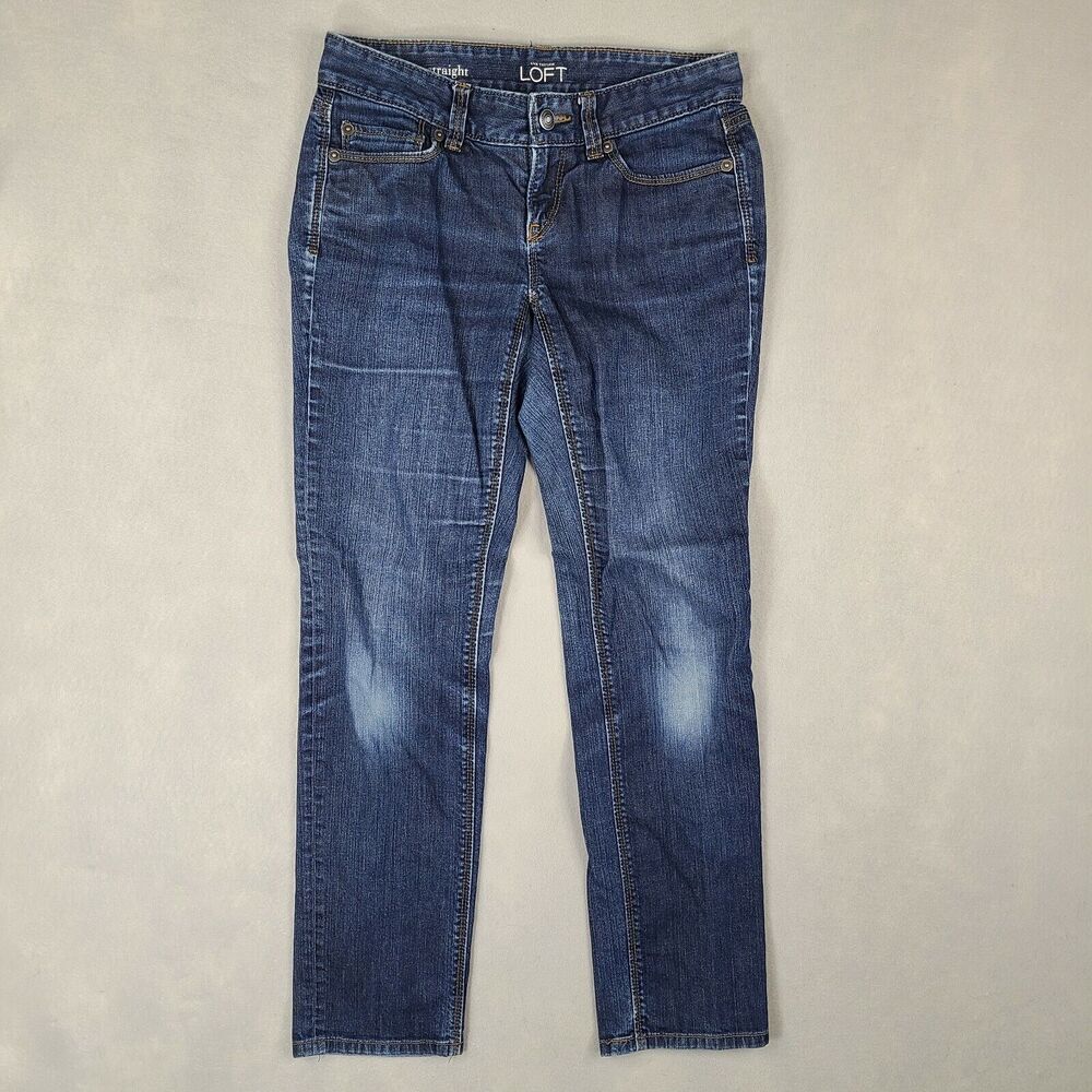 Ann Taylor Loft Curvy Straight Women's Jeans Size 25/0 (28x27.5) Denim